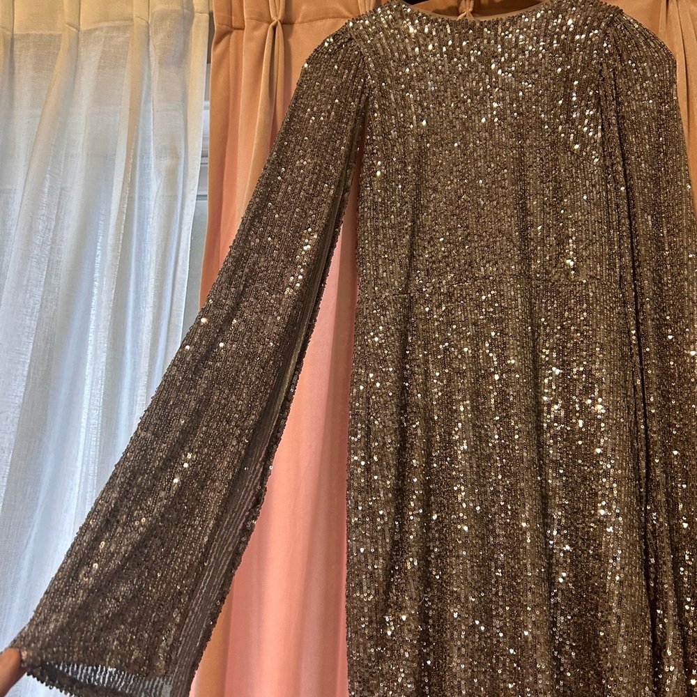 Sparkling Sequin Long Sleeve Dress